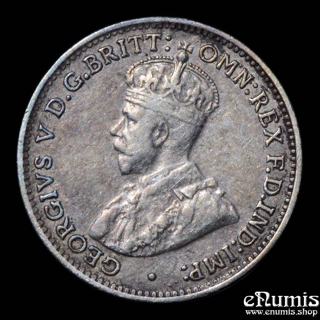 AUSTRALIA, George V, 3 Pence 1924, 3D, XF+