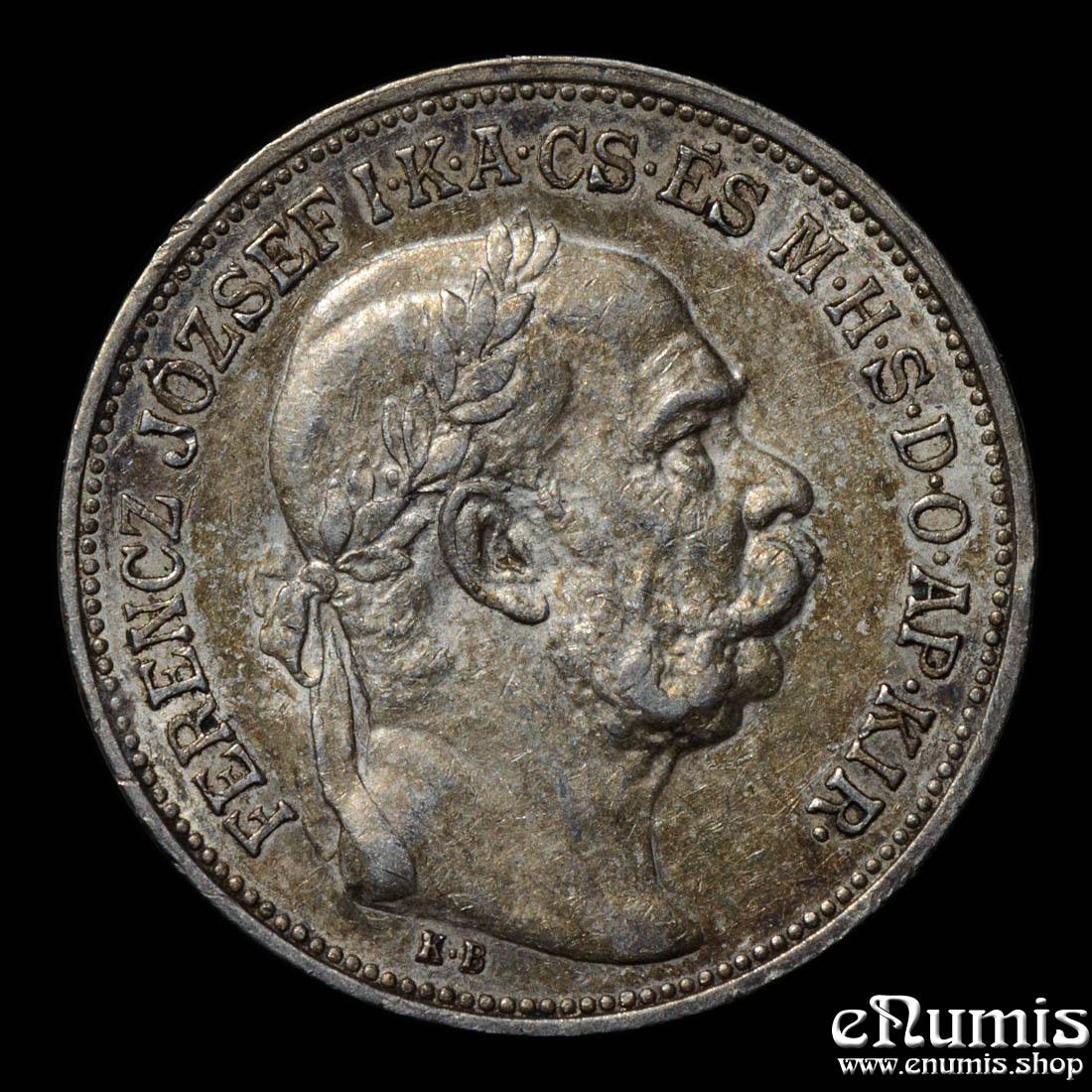 HUNGARY, Franz Joseph I, 2 Korona 1912, nicely toned, XF+