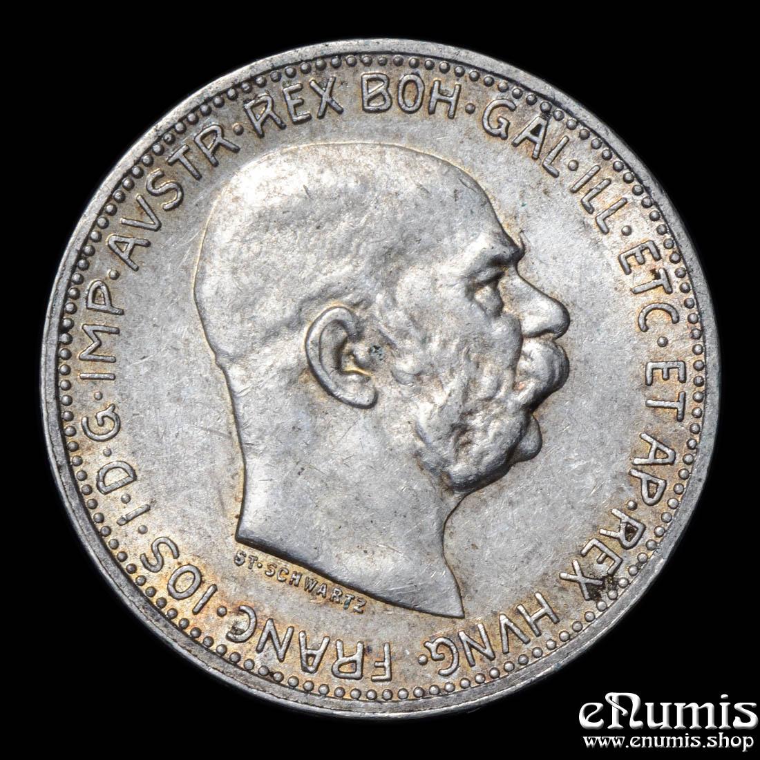 AUSTRIA, Franz Joseph I, 1 Corona 1914, aUNC