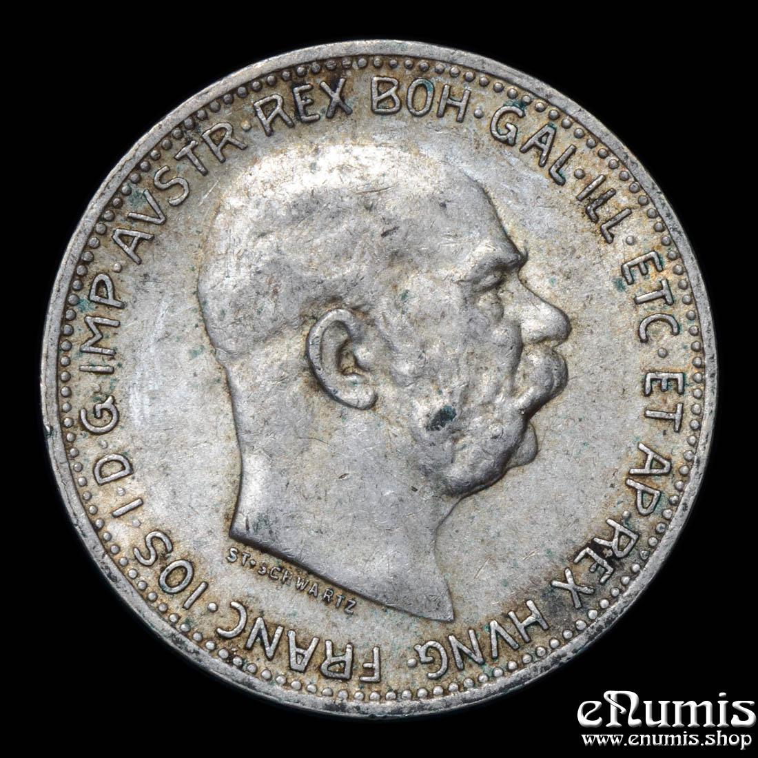 AUSTRIA, Franz Joseph I, 1 Corona 1916, aUNC