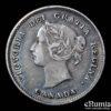 CANADA, Victoria, 5 Cents 1891, toned, aXF