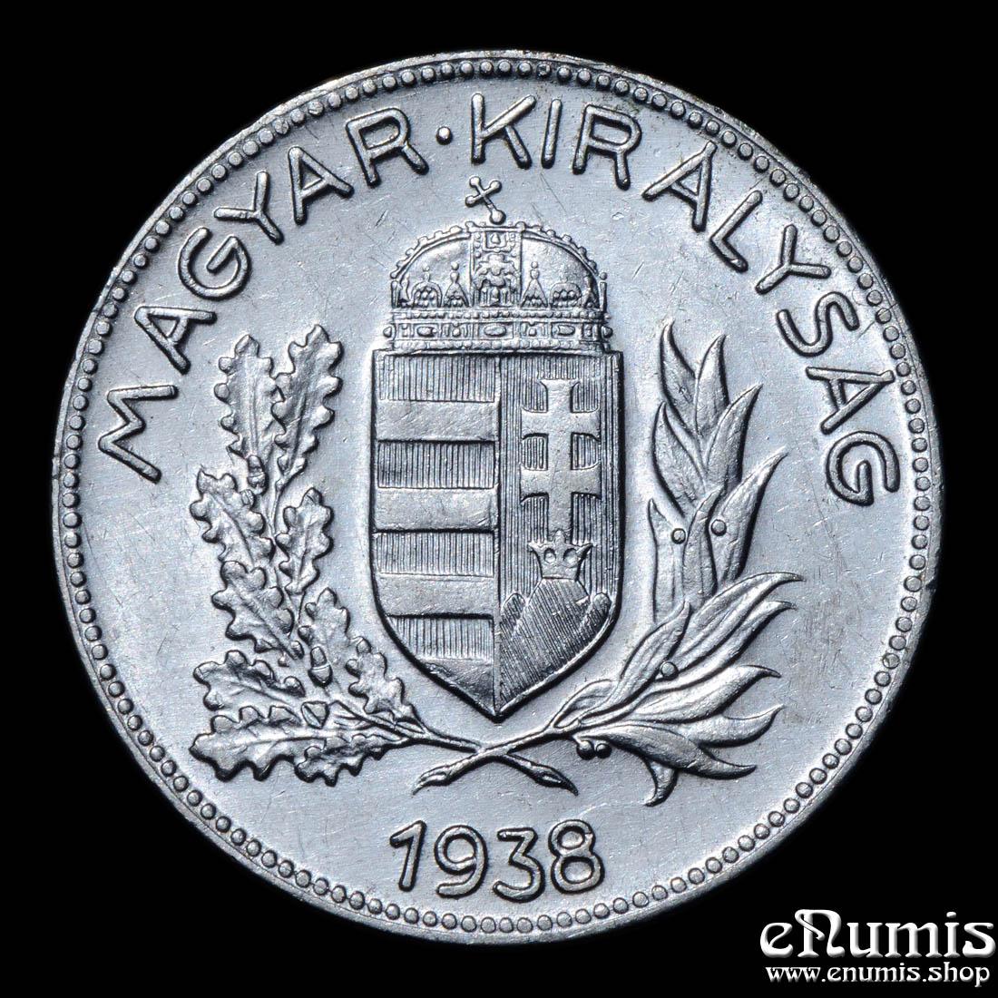 HUNGARY, 1 Pengo 1938, silver, UNC HUNGARY, 1 Pengo 1938, silver, UNC