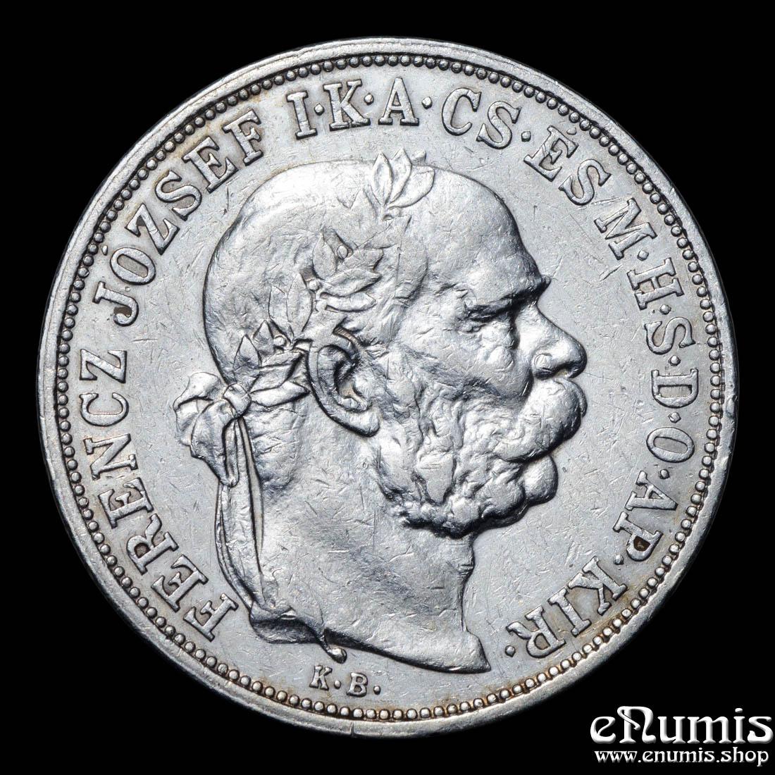 HUNGARY, Franz Joseph I, 5 Korona 1908, VF+