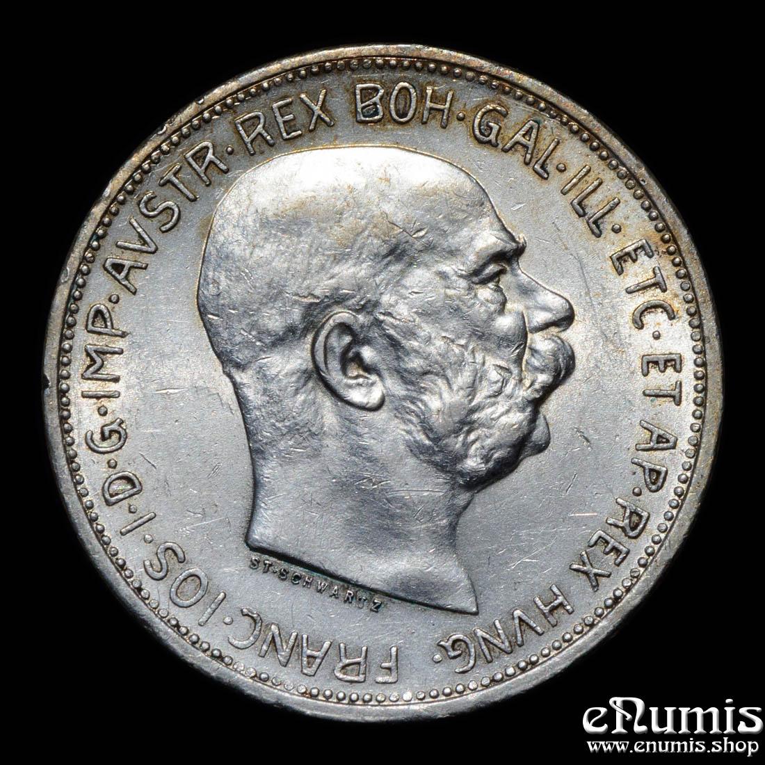 AUSTRIA, Franz Joseph I, 2 Corona 1913, XF-UNC