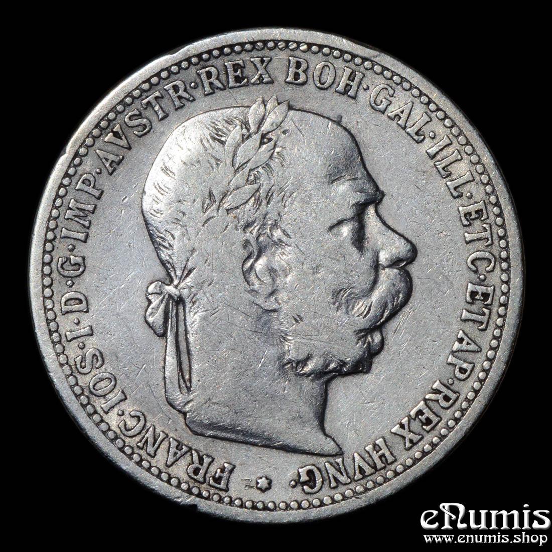 AUSTRIA, Franz Joseph I, 1 Corona 1895, VF/VF+