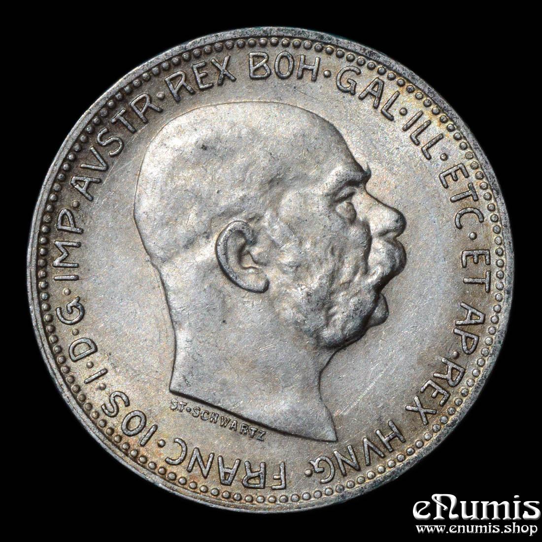 AUSTRIA, Franz Joseph I, 1 Corona 1916, aUNC/UNC