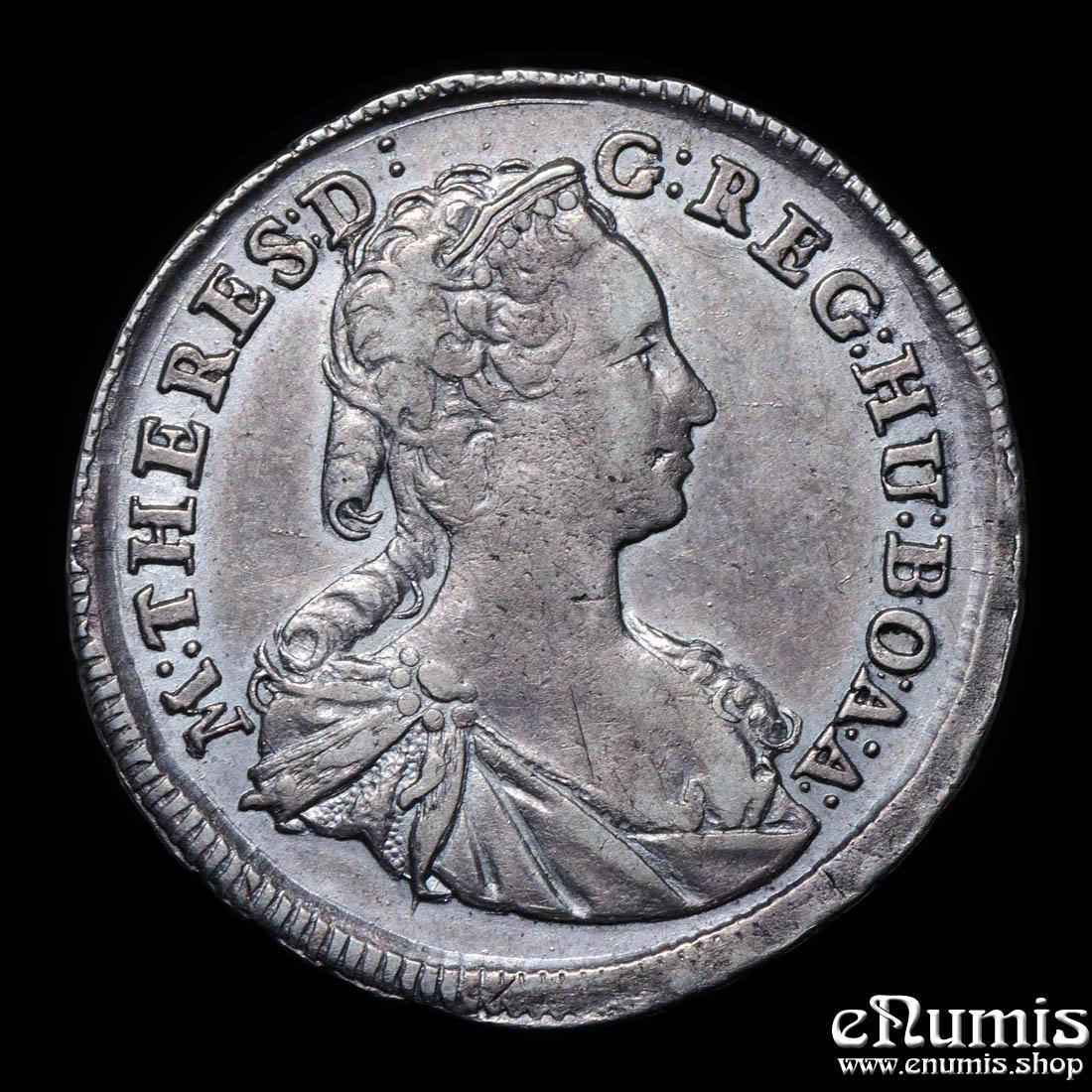 AUSTRIA, HUNGARY, Maria Theresa, 15 Kreuzer 1745 KB, Kremnitz, XF