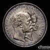 DENMARK, Christian IX, 2 Kroner 1892, Golden Wedding Anniversary, XF+