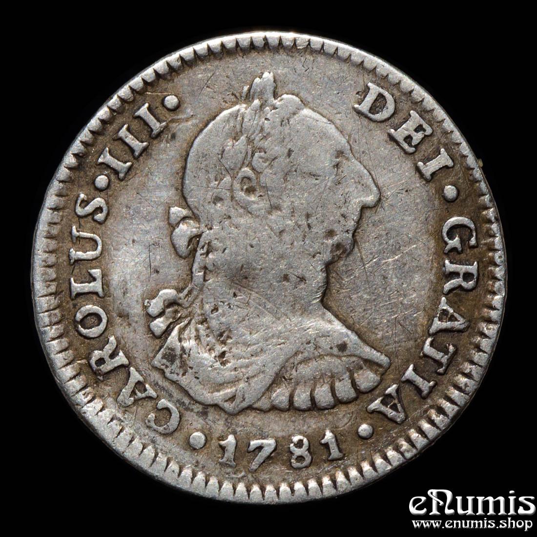 MEXICO, Carlos III, 1 Real 1781 FF, VF/VF+ MEXICO, Carlos III, 1 Real 1781 FF, VF/VF+