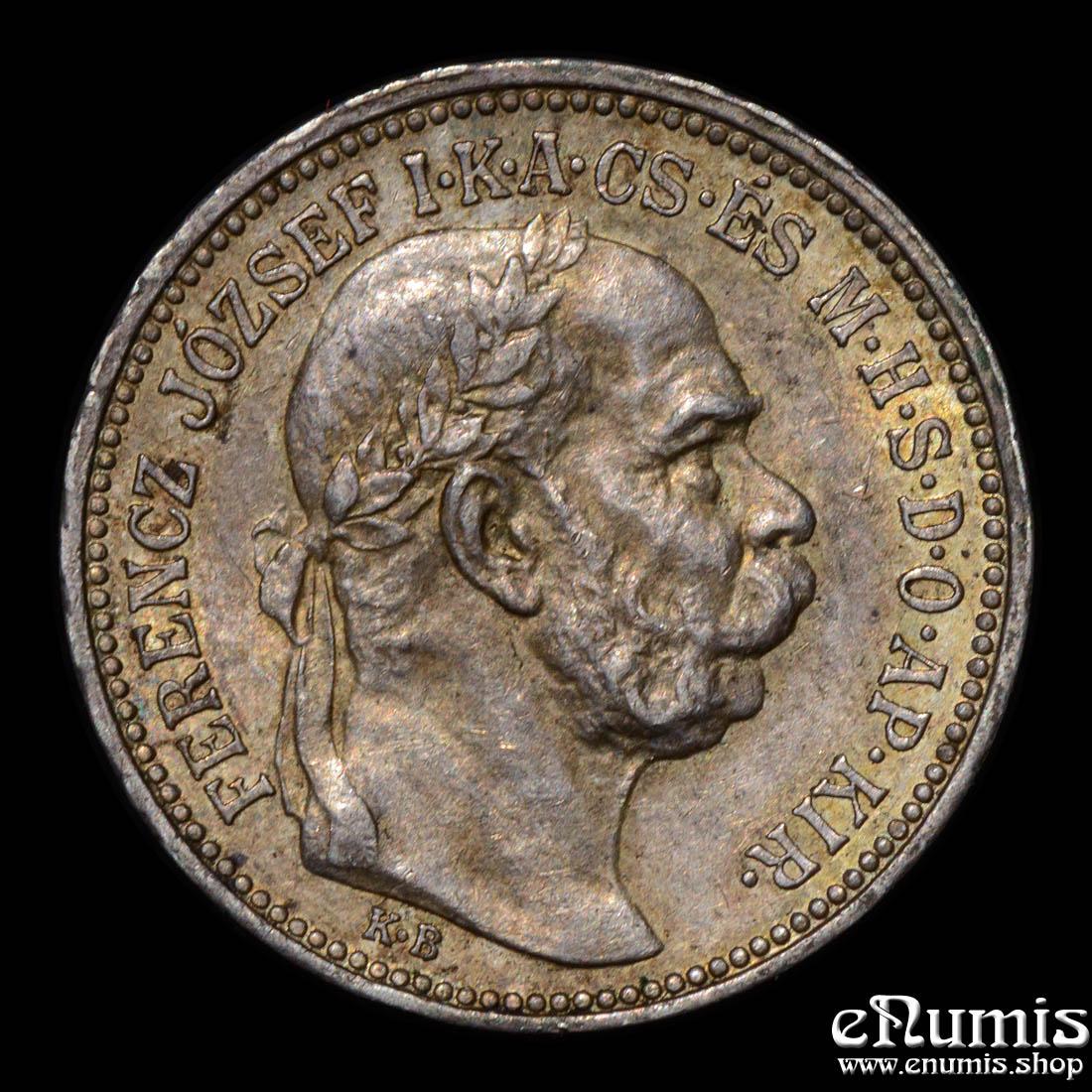 HUNGARY, Franz Joseph I, 1 Korona 1914, nicely toned, aUNC