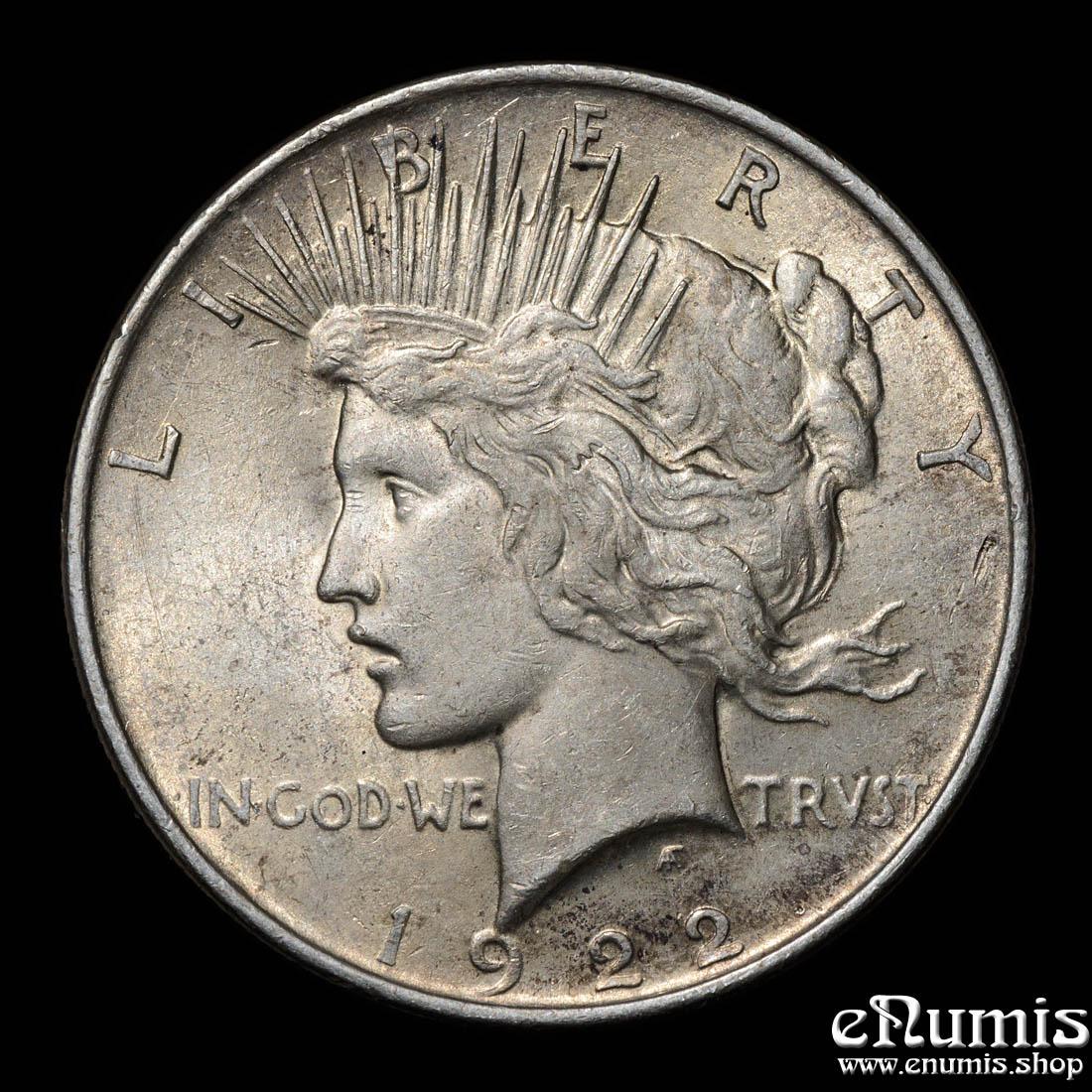 USA, $1 Peace Dollar 1922, Philadelphia, UNC