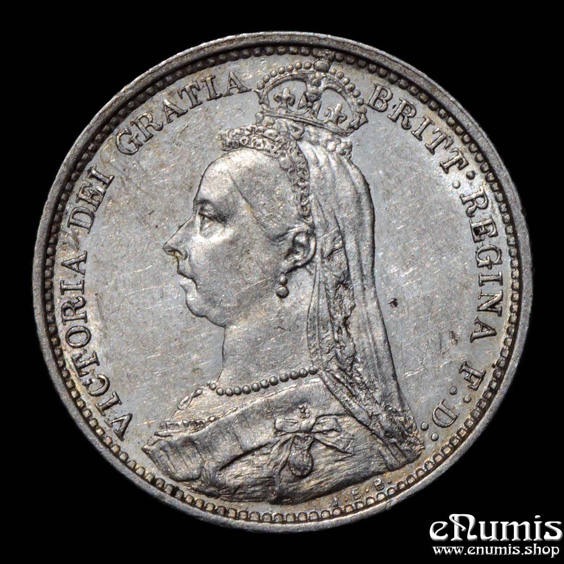 Great Britain, Victoria, Sixpence 1889, XF-UNC