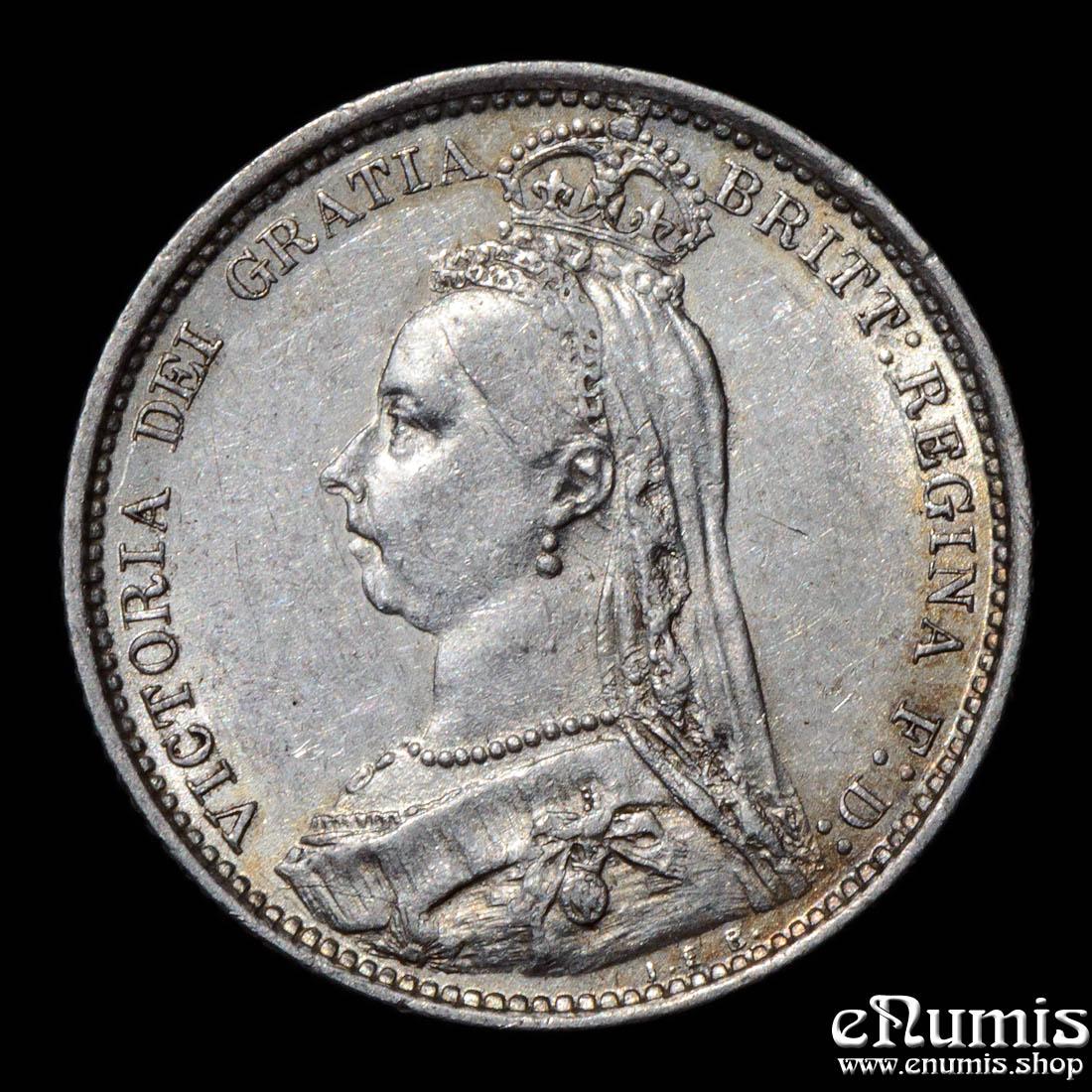 Great Britain, Victoria, Sixpence 1889, XF-UNC