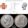SPAIN, Amadeo I, 5 Pesetas 1871 SD-M, VF+/aXF SPAIN, Amadeo I, 5 Pesetas 1871 SD-M, VF+/aXF