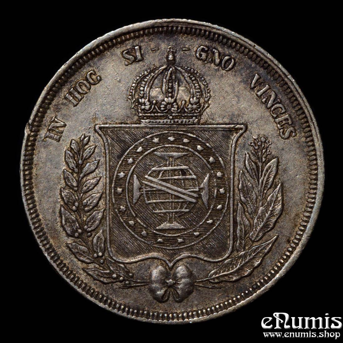 BRAZIL, Pedro II, 500 Reis 1853, nicely toned, XF+ BRAZIL, Pedro II, 500 Reis 1853, nicely toned, XF+