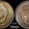 SWEDEN, Gustaf VI Adolf, 5 Kronor 1954, silver, UNC