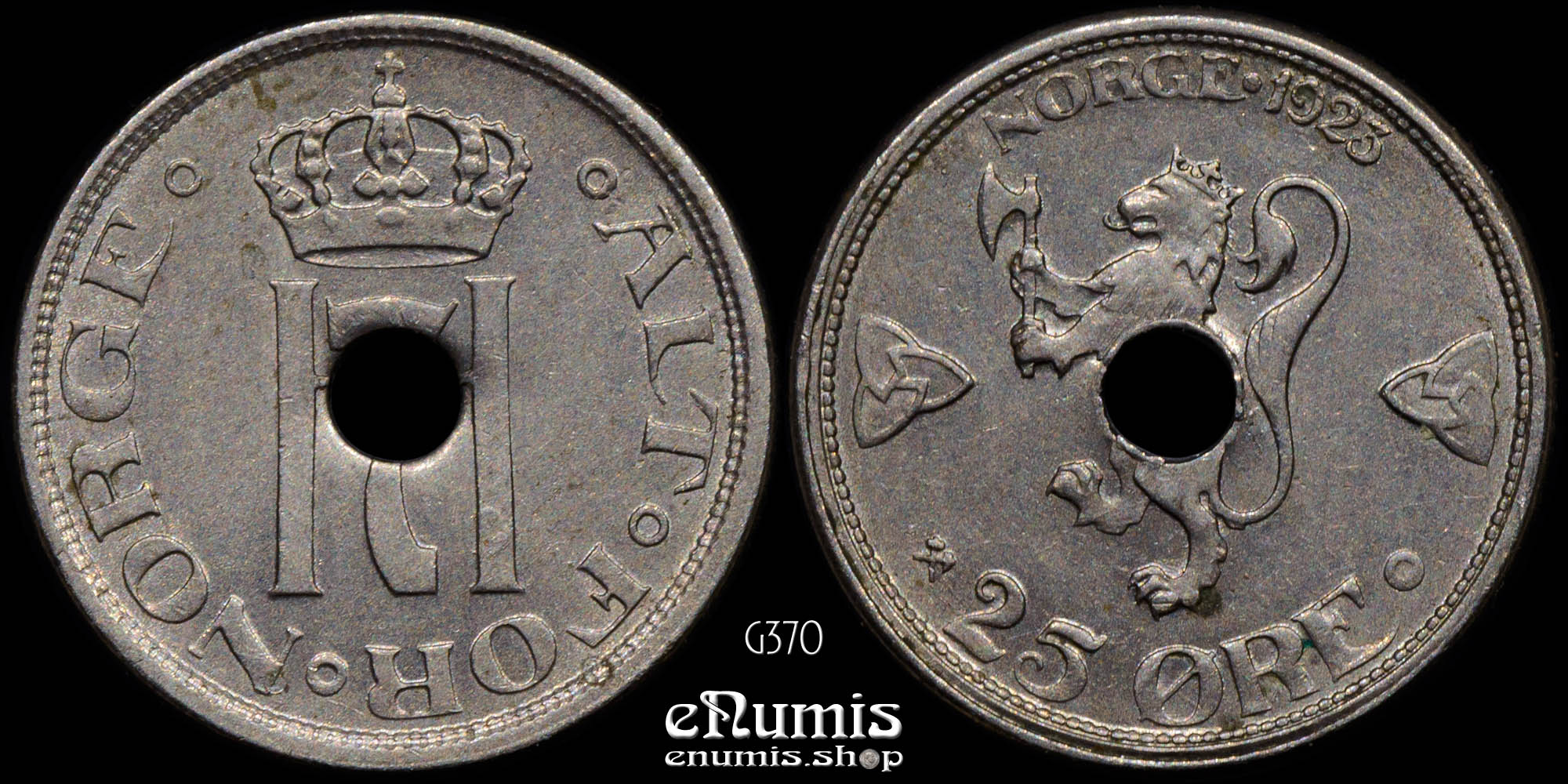 NORWAY, Haakon VII, 25 Ore 1923, scarce, UNC