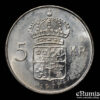 SWEDEN, Gustaf VI Adolf, 5 Kronor 1971, silver, UNC