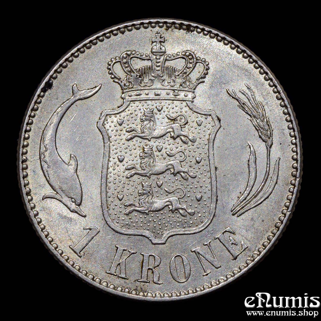 DENMARK, Christian X, 1 Krone 1916, UNC DENMARK, Christian X, 1 Krone 1916, UNC