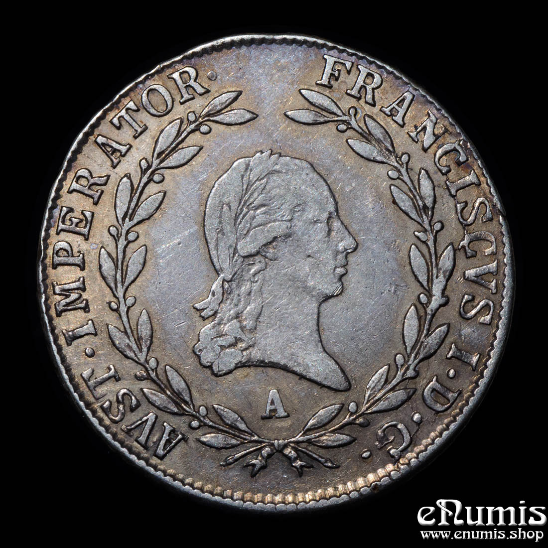 AUSTRIA, Franz I, 20 Kreuzer 1810 A, Vienna, XF+