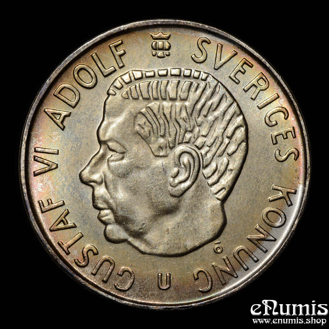 SWEDEN, Gustaf VI Adolf, 5 Kronor 1971, silver, UNC