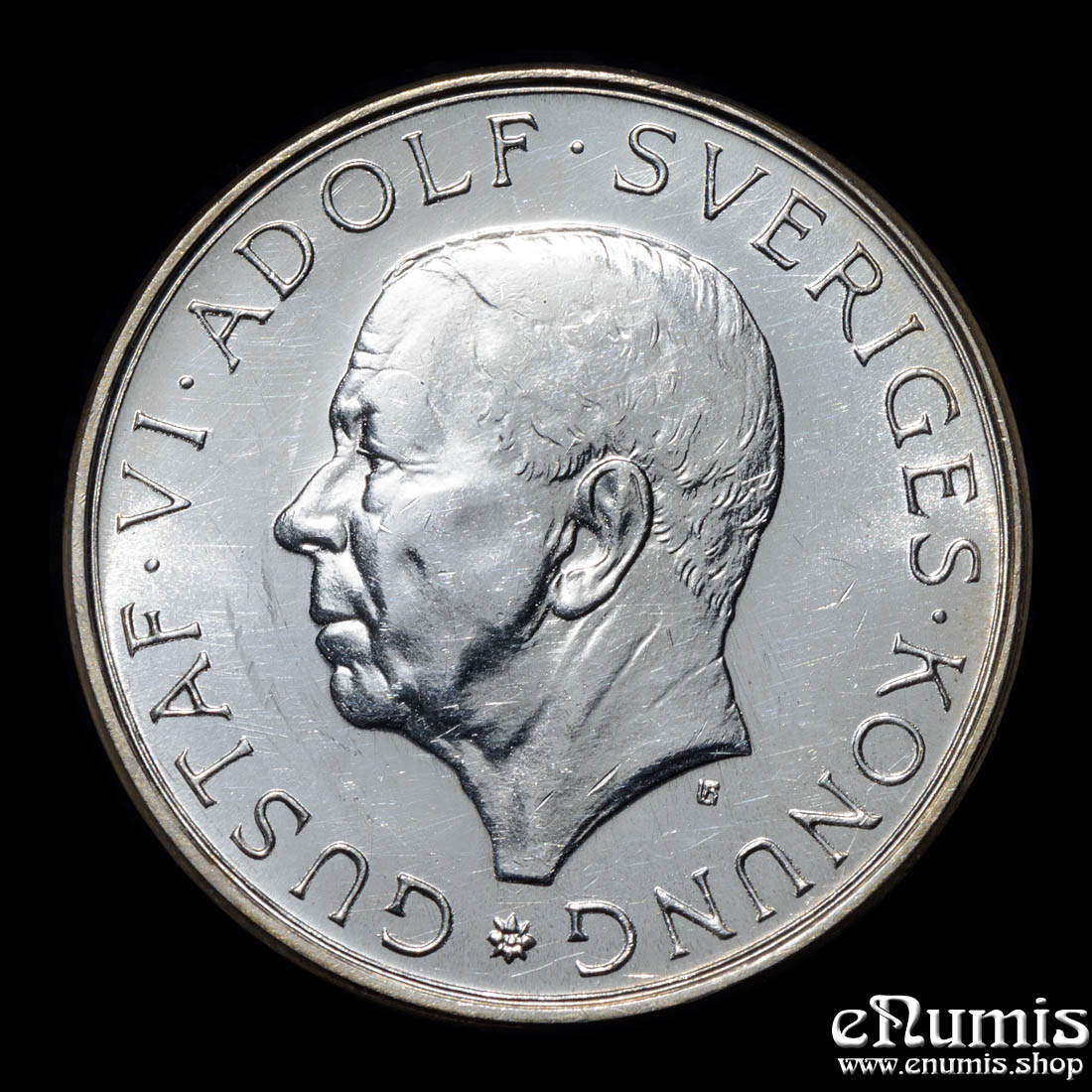 SWEDEN, Gustaf VI Adolf, 10 Kronor 1972, 90th Birthday, UNC