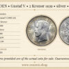 SWEDEN, Gustaf V, 2 Kronor 1939, silver, UNC SWEDEN, Gustaf V, 2 Kronor 1939, silver, UNC