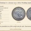 DENMARK, Christian X, 2 Kroner 1923, Silver Wedding Anniversary, UNC