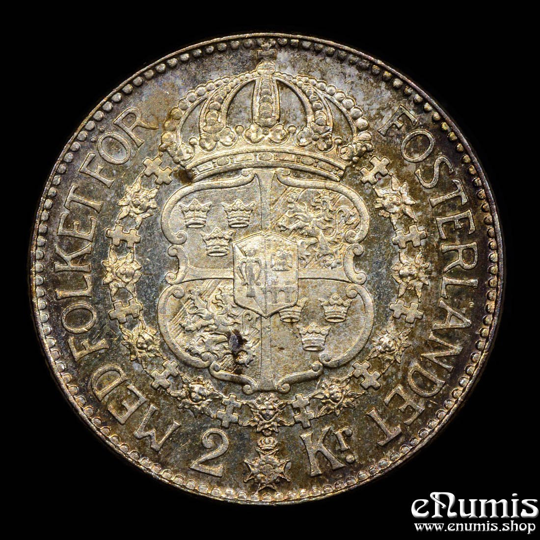 SWEDEN, Gustaf V, 2 Kronor 1930, prooflike, aUNC