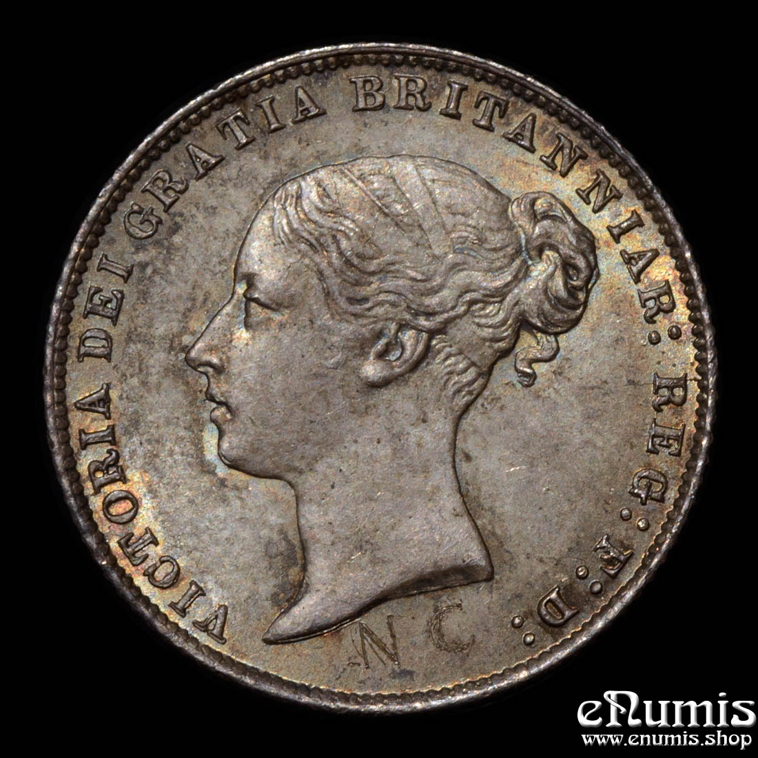 Great Britain, Victoria, Sixpence 1866, die number 23, UNC