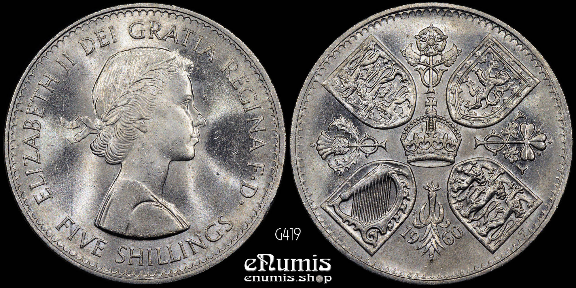 Great Britain, Elizabeth II, Crown 1960, UNC