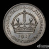 AUSTRALIA, George VI, Crown 1937, silver, XF-UNC/aUNC
