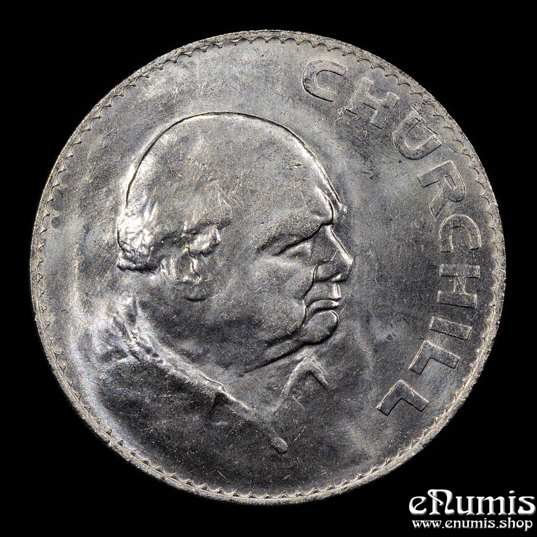 Great Britain, Elizabeth II, Crown 1965, Churchill, UNC Great Britain, Elizabeth II, Crown 1965, Churchill, UNC