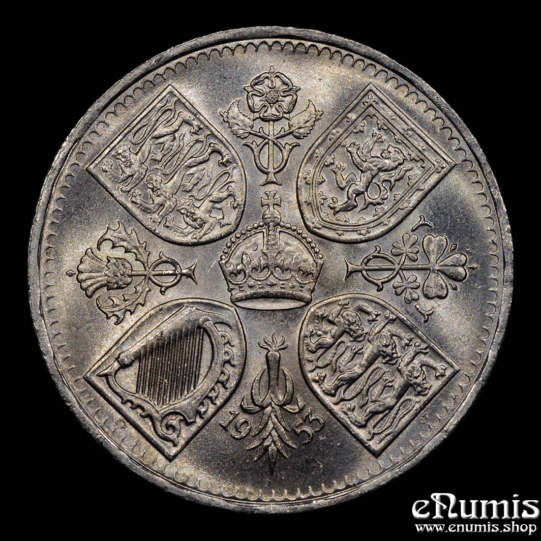 Great Britain, Elizabeth II, Crown 1953, Coronation, UNC