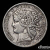 PERU, 5 Pesetas 1880 B., silver, VF+ PERU, 5 Pesetas 1880 B., silver, VF+