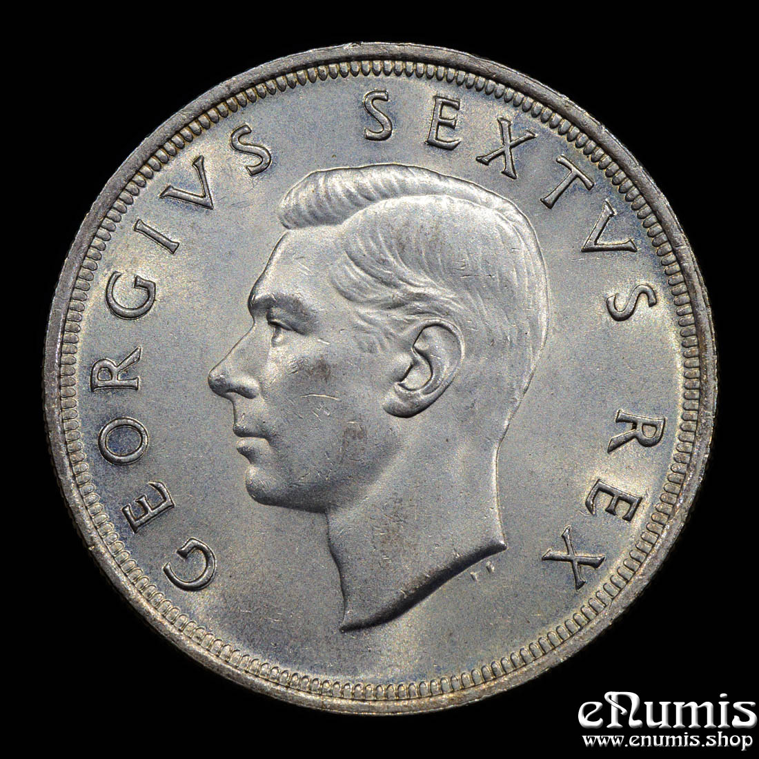 South Africa, George VI, 5 Shillings 1952, silver, UNC