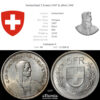 Switzerland, 5 Francs 1967 B, silver, UNC