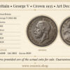 Great Britain, George V, Crown 1935, Art Deco, UNC