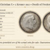 DENMARK, Christian X, 2 Kroner 1912, Death of Frederik VIII, UNC