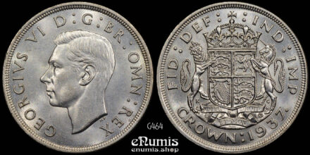 Great Britain, George VI, Crown 1937, silver, UNC