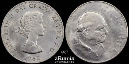 Great Britain, Elizabeth II, Crown 1965, Churchill, UNC