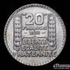 FRANCE, Third Republic, 20 Francs 1933, Turin, silver, variety, XF
