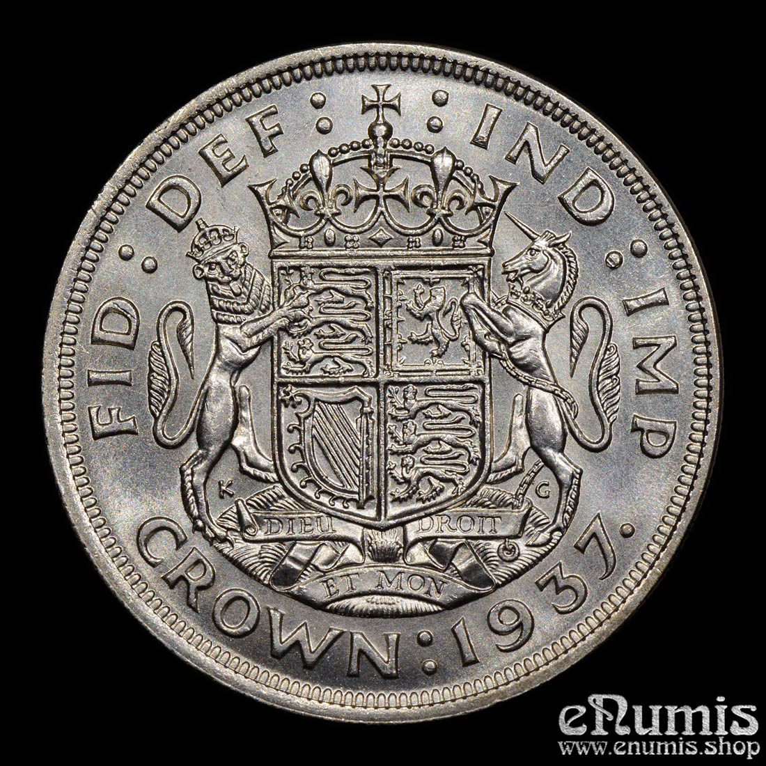 Great Britain, George VI, Crown 1937, silver, UNC Great Britain, George VI, Crown 1937, silver, UNC