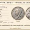 Great Britain, George V, Crown 1935, Art Deco, aUNC