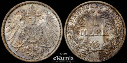 German Empire, 1 Mark 1905 A, Berlin, UNC/aUNC