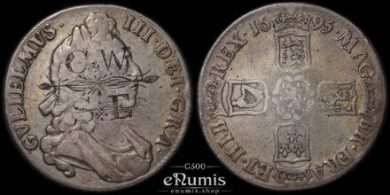 Great Britain, William III, Crown 1695, OCTAVO, aVF