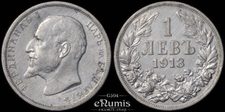 BULGARIA, Ferdinand I, 1 Lev 1913, XF