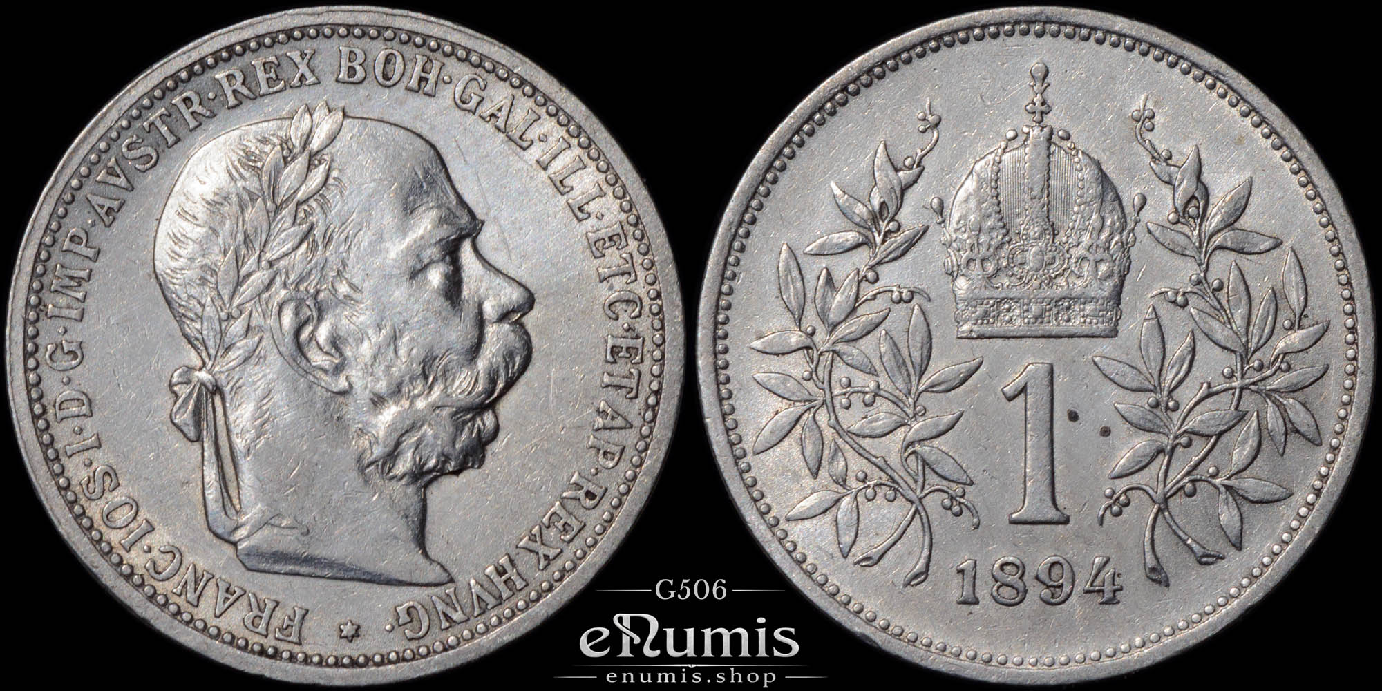 AUSTRIA, Franz Joseph I, 1 Corona 1894, XF