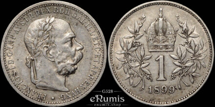 AUSTRIA, Franz Joseph I, 1 Corona 1899, aXF