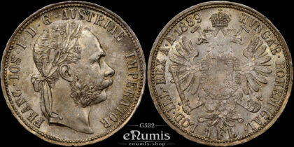 AUSTRIA, Franz Joseph I, 1 Florin Gulden 1889, UNC